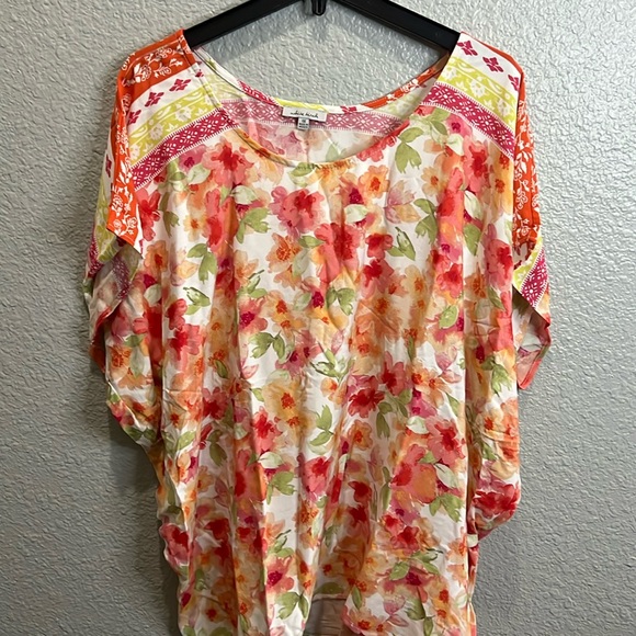 white birch Tops - White Birch size 1X blouse pink NWOT floral